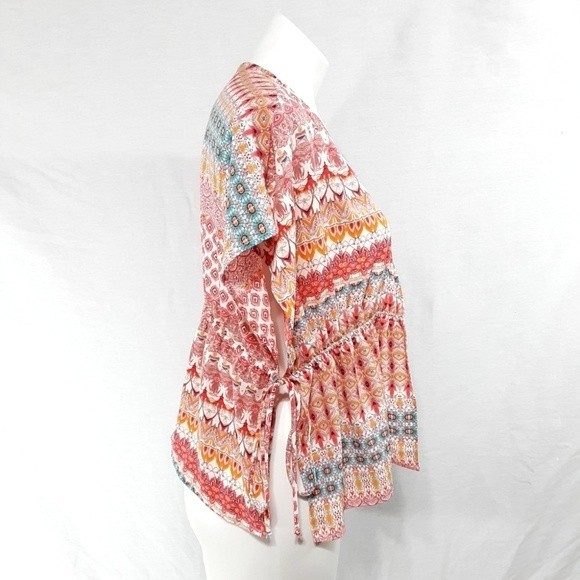 People’s Project LA Zilla Girls Kimono Poncho Top Medium  Open Front Cover Up - Picture 2 of 5